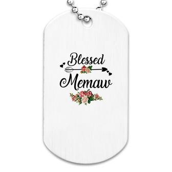 Blessed Memaw Flower Dog Tag | Mazezy AU