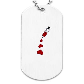 Blood Hearts Phlebotomy Dog Tag | Mazezy