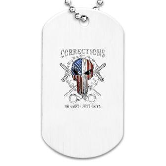 Blue Line Correctional Officer Dog Tag | Mazezy