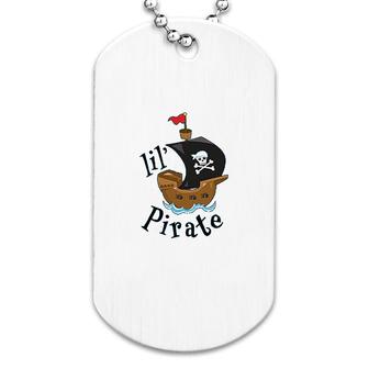 Blue Pirate Ship Dog Tag | Mazezy