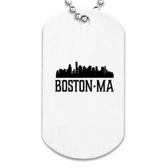 Boston Massachusetts Skyline Dog Tag | Mazezy