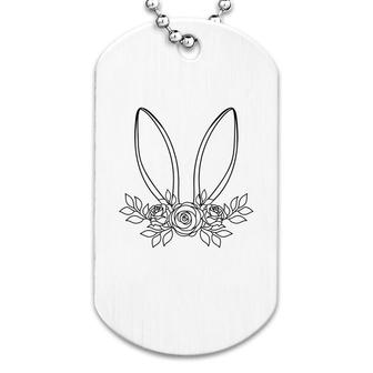 Bunny Ears Black Dog Tag | Mazezy
