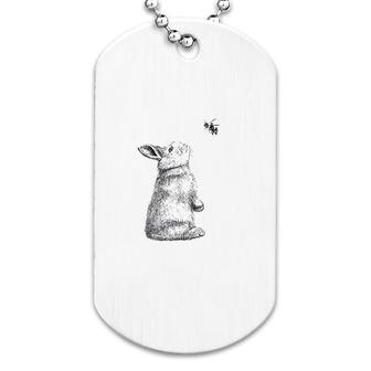 Bunny Rabbit And Bee Honey Loves Dog Tag | Mazezy AU