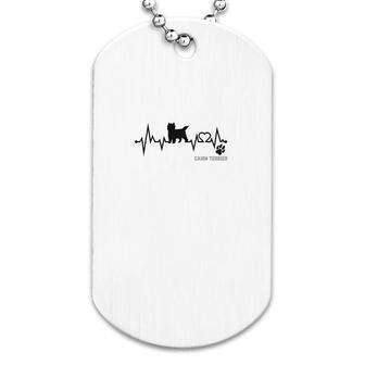 Cairn Terrierdog Heartbeat Dog Paw Dog Lovers Gift For Dog Moms And Dads Dog Tag - Seseable