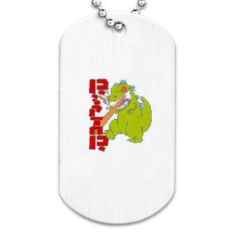 Cartoon Kaiju Funny Retro 90s Dog Tag | Mazezy