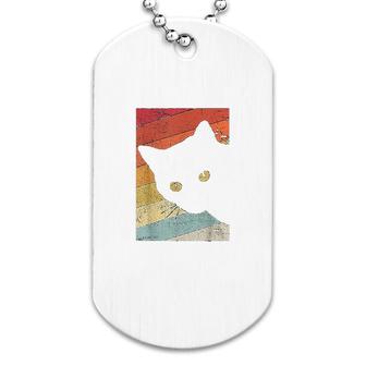 Cat Retro Style Dog Tag | Mazezy