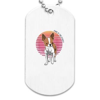 Chihuahua King Of The Street Dog Tag | Mazezy