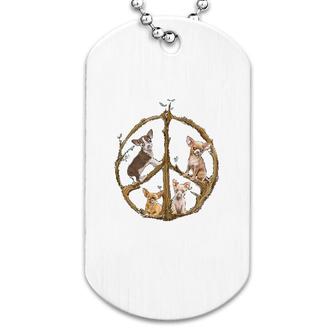 Chihuahua With Peace Sign Dog Tag | Mazezy CA