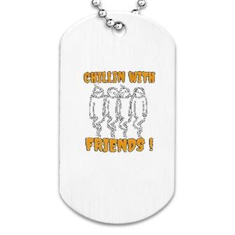 Chilling With Friends Ghost Dog Tag | Mazezy