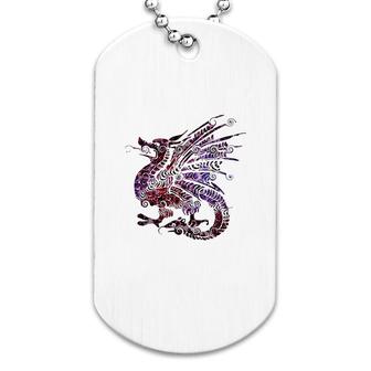 Chinese Dragon Zodiac Colorful Fantasy Dog Tag | Mazezy