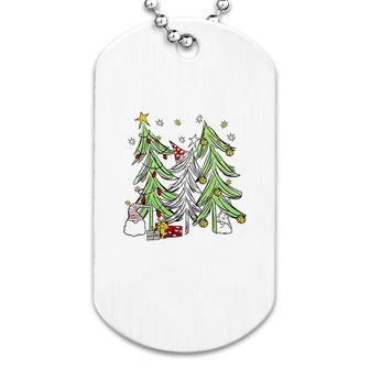 Christmas Tree Cute Gnome Dog Tag | Mazezy