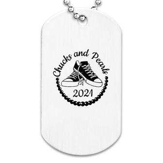 Chucks And Pearls 2021 Graphic Dog Tag | Mazezy