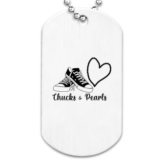 Chucks And Pearls 2021 Heart Dog Tag | Mazezy