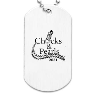 Chucks And Pearls 2021 Parody Gift Dog Tag | Mazezy