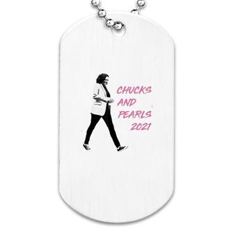Chucks And Pearls 2021 Present Dog Tag | Mazezy