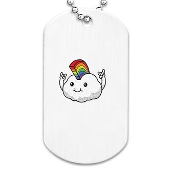 Cloud Rainbow Mohawk Gay Pride Dog Tag | Mazezy CA