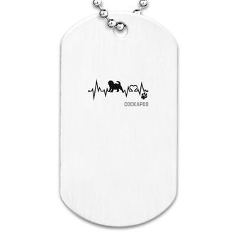 Cockapoodog Heartbeat Dog Paw Dog Lovers Gift For Dog Moms And Dads Dog Tag - Seseable