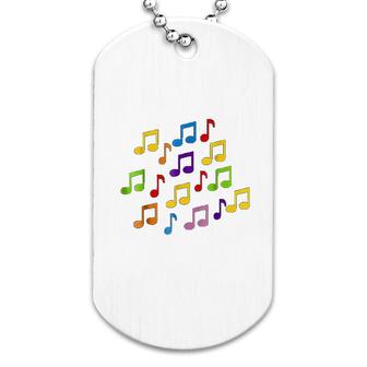 Colored Music Notes Dog Tag | Mazezy