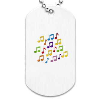 Colored Music Notes Dog Tag | Mazezy