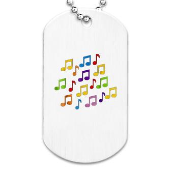 Colored Music Notes Dog Tag | Mazezy