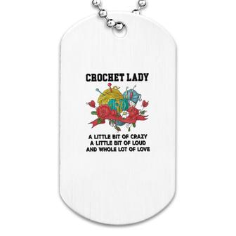 Crochet And Knitting Lady Dog Tag | Mazezy