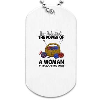 Crochet And Knitting Woman Dog Tag | Mazezy CA