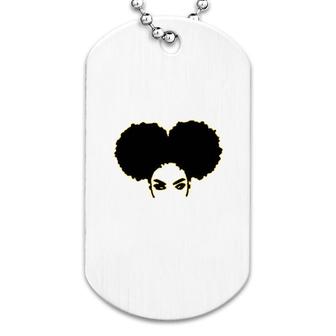 Curly Hair Black Women Pride Dog Tag | Mazezy