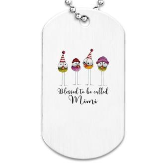 Cute Blessed To Be Called Mimi White Dog Tag | Mazezy CA