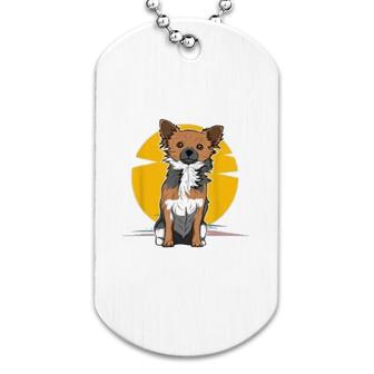 Cute Chihuahua In Front Of Sun Dog Tag | Mazezy