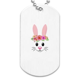 Cute Easter Bunny Face Dog Tag | Mazezy
