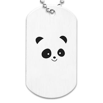 Cute Panda Bear Face And Head Dog Tag | Mazezy