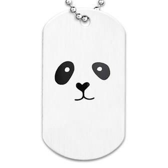 Cute Panda Bear Face Dog Tag | Mazezy
