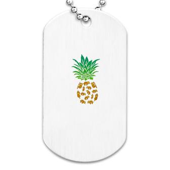 Cute Pineapple Sloth Dog Tag | Mazezy