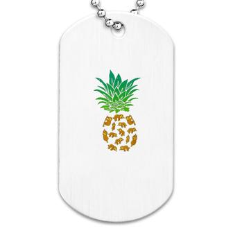 Cute Pineapple Sloth Sloth Lovers Gift Dog Tag | Mazezy