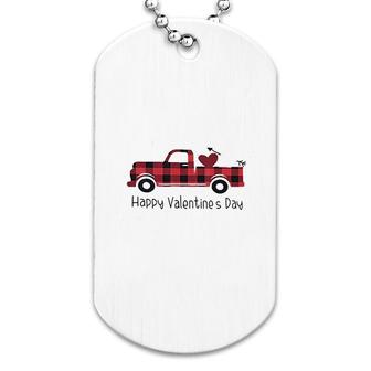 Cute Truck Valentines Dog Tag | Mazezy