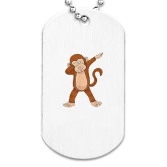 Dabbing Monkey Funny Dab Gift Dog Tag | Mazezy