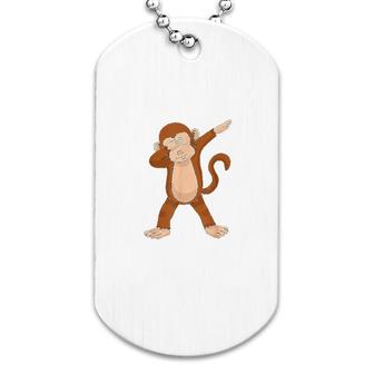 Dabbing Monkey Funny Dab Gift Dog Tag | Mazezy UK