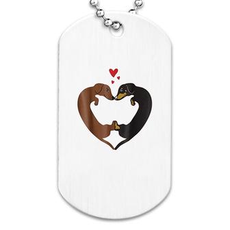 Dachshund Heart Valentines Day Dog Tag | Mazezy