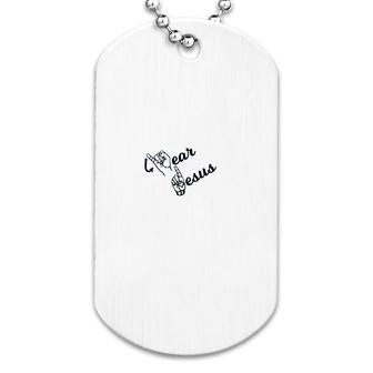 Dear Jesus Dog Tag | Mazezy