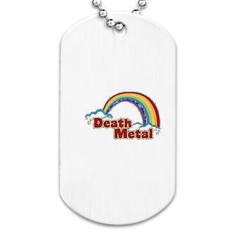 Death Metal Retro Rainbow 70s 80s Dog Tag | Mazezy