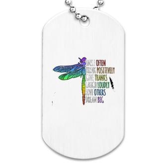 Dragonfly Dream Big Dog Tag | Mazezy