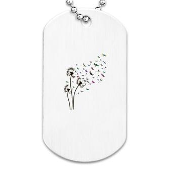 Dragonfly With Dandelion Dog Tag | Mazezy