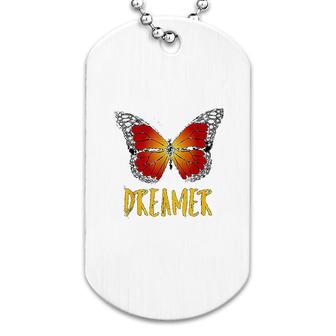 Dreamer Monarch Butterfly Dreamer Dog Tag | Mazezy