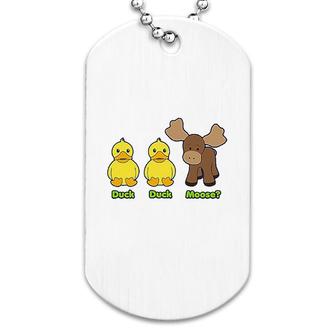 Duck Duck Moose Kawaii Animal Lover Dog Tag | Mazezy