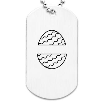 Easter Egg Monogram Bundle Wave Dog Tag | Mazezy