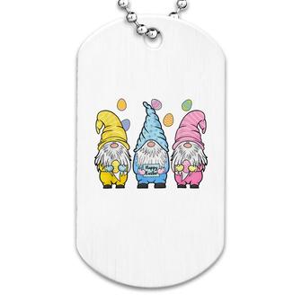 Easter Gnomes Happy Easter Eggs Dog Tag | Mazezy