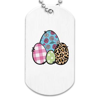 Easter Leopard Floral Eggs Dog Tag | Mazezy