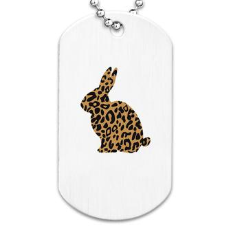 Easter Leopard Funny Rabbit Dog Tag | Mazezy