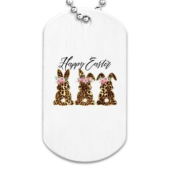 Easter Leopard Happy Easter Bunny Dog Tag | Mazezy