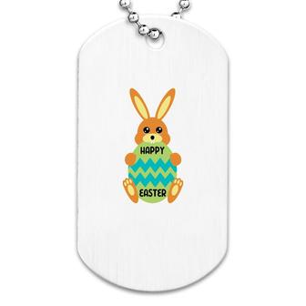 Egg Bunny Happy Easter Dog Tag | Mazezy